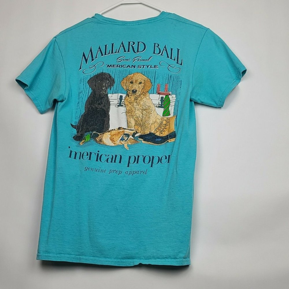 Simply Southern Blue Womens SZ:S merica DogT-Shirt